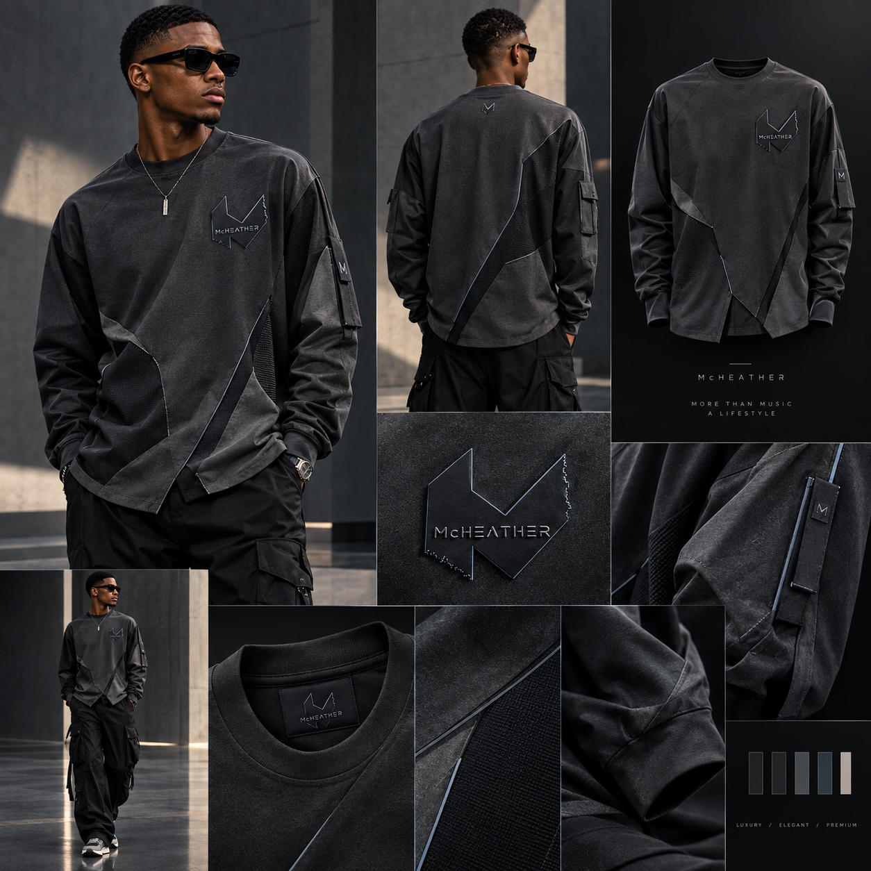 McHeather dark utility top campaign
